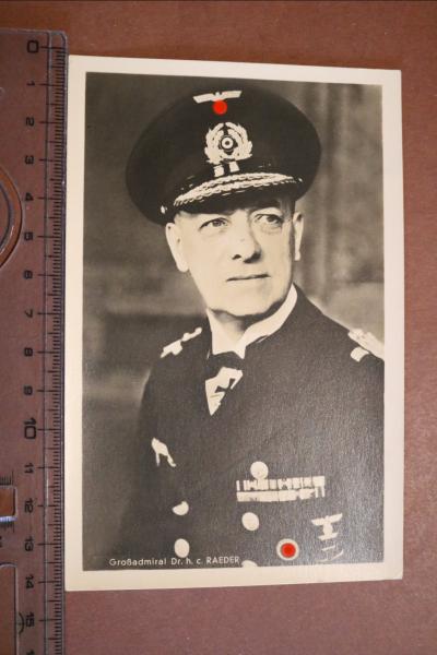 Postcard portrait of Grand Admiral Raeder